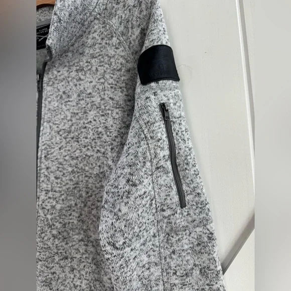 Grunt Style Women's Full Zip Sweater Jacket - Heather Gray - Picture 5 of 8